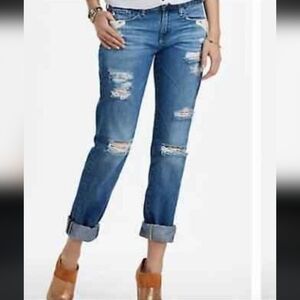 AG Adriano Goldschmied Piper Distressed Blue Jeans